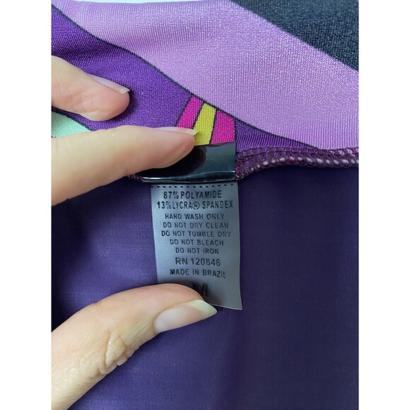 ANK One Piece Swimsuit Match Set 2 Pieces Swim Dress Purple Size M - Picture 11 of 15